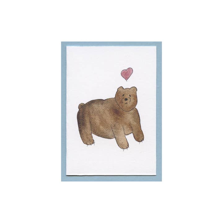 Brown Bear Love kabinetkort for engroshandel hos Zucchini Fish