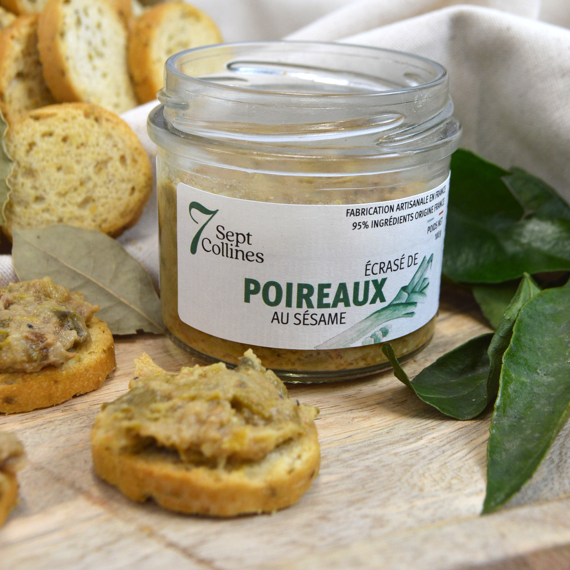 Sept Collines - Wholesale Pickled Vegetables - Sesame mashed leeks - 100g1