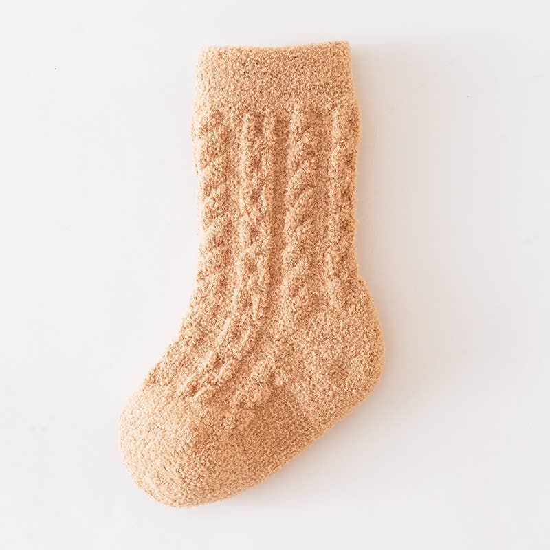 Little Trendy - Wholesale Socks - Baby - Baby newborn twist texture thickened warm socks4