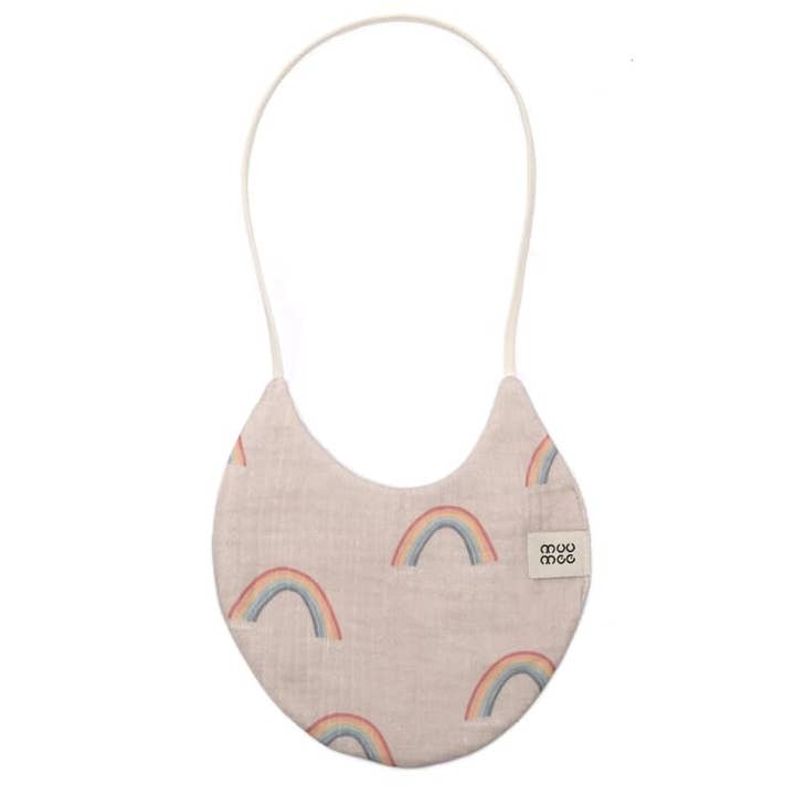 Dobbeltsidet hagesmæk lavet af økologisk bomuld Happy & Sun for engroshandel hos MuuMee