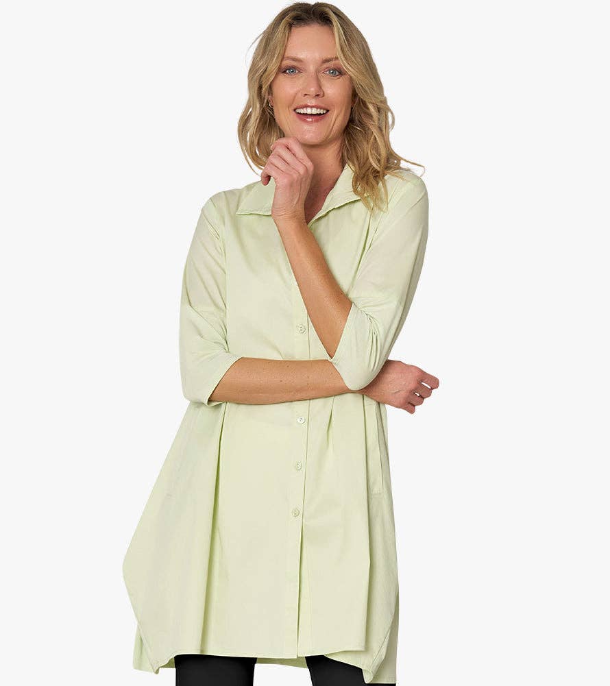 Stella Carakasi - Wholesale Tunic - Women's - Women's 3/4 Sleeve A-Line Cotton Poplin Tiburon Tunic Icon15