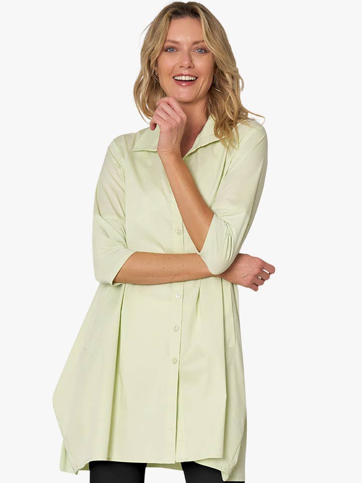 Stella Carakasi - Wholesale Tunic - Women's - Women's 3/4 Sleeve A-Line Cotton Poplin Tiburon Tunic Icon15