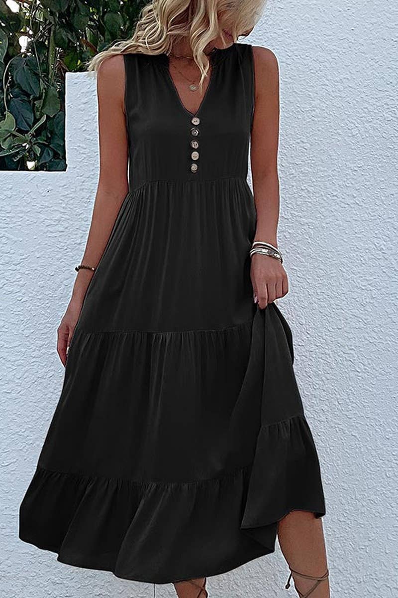 Lily Clothing - Vente Robe – femme - ROBE DÉCONTRACTÉE SANS MANCHES DE COULEUR UNIE _CWDSD28226