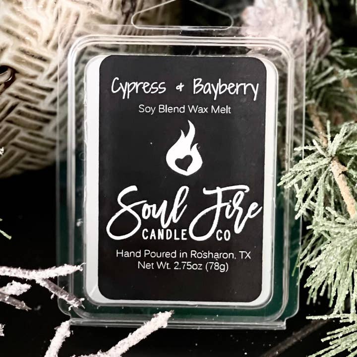 Cypress & Bayberry Wax Melt for wholesale by Soul Fire Candle Company
