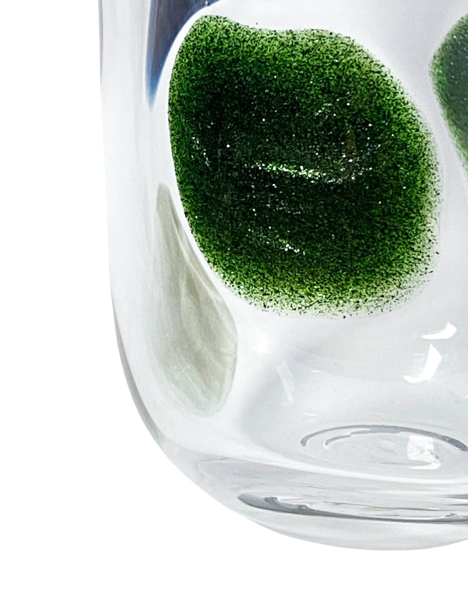 The Blue Heron - Wholesale Vase - Gleam Spots Glass Vase - 8.5" Tall, Handblown1