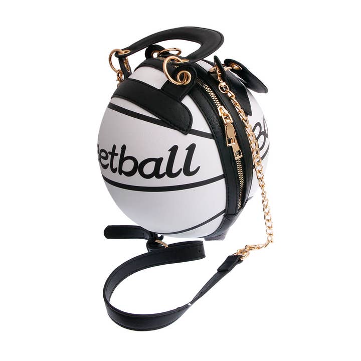 PinktownUSA - Wholesale Top Handle Bag - Women's - White Basketball Handbag1