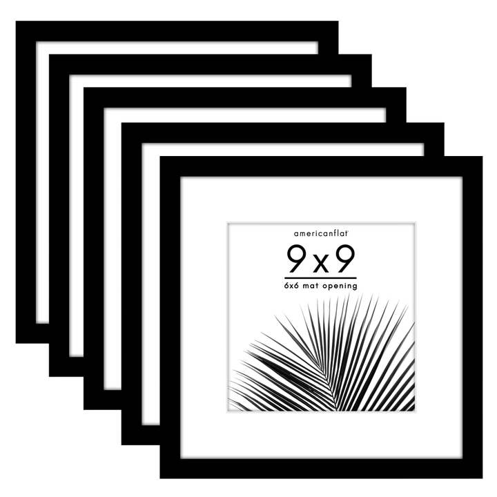 Americanflat - Wholesale Picture Frame - Americanflat 5 Pack Picture Frames With Mat Plexiglass Cover84