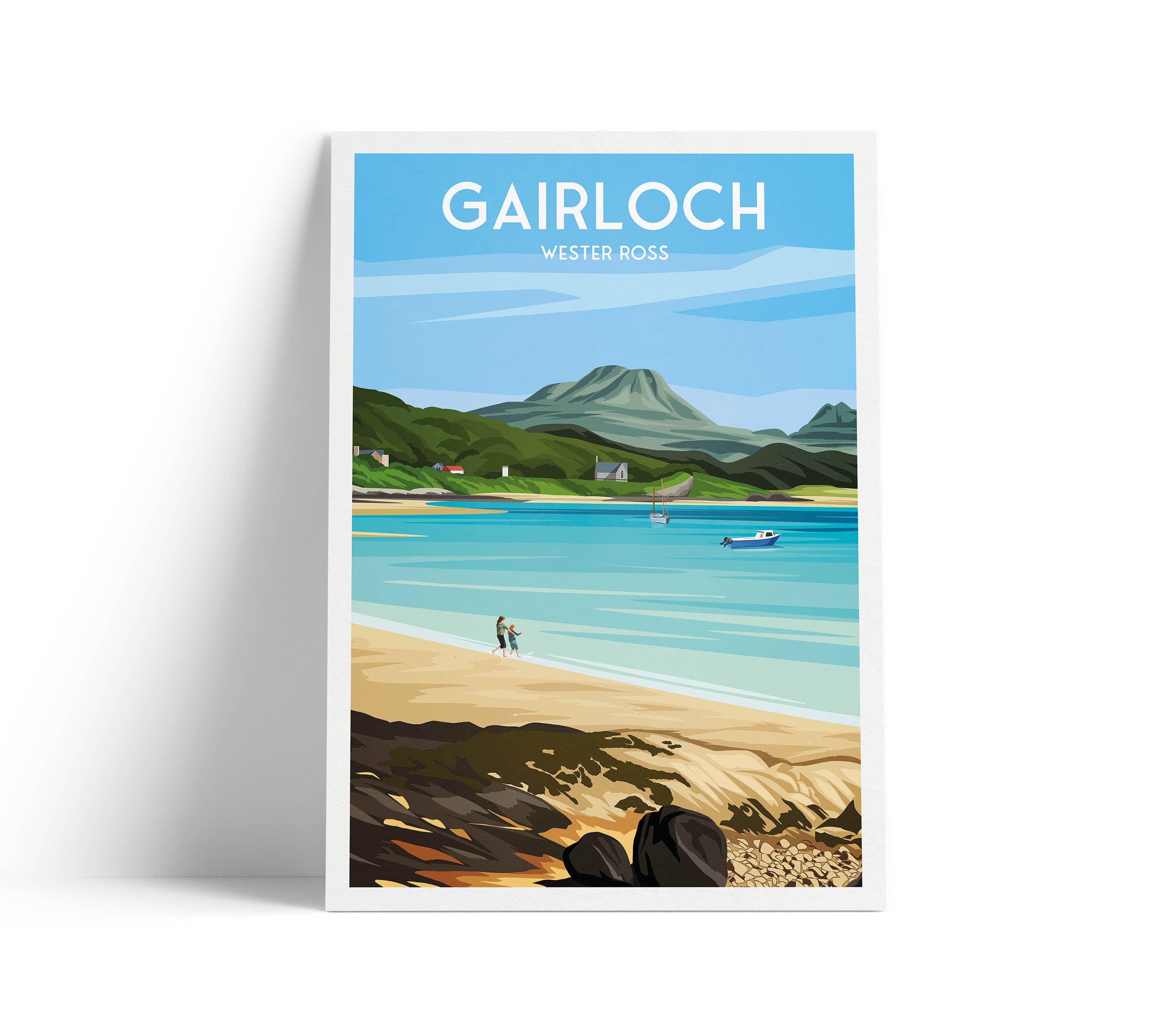 Printagonist – wholesale Art print – Gairloch Beach – Travel Art Print - Scotland0
