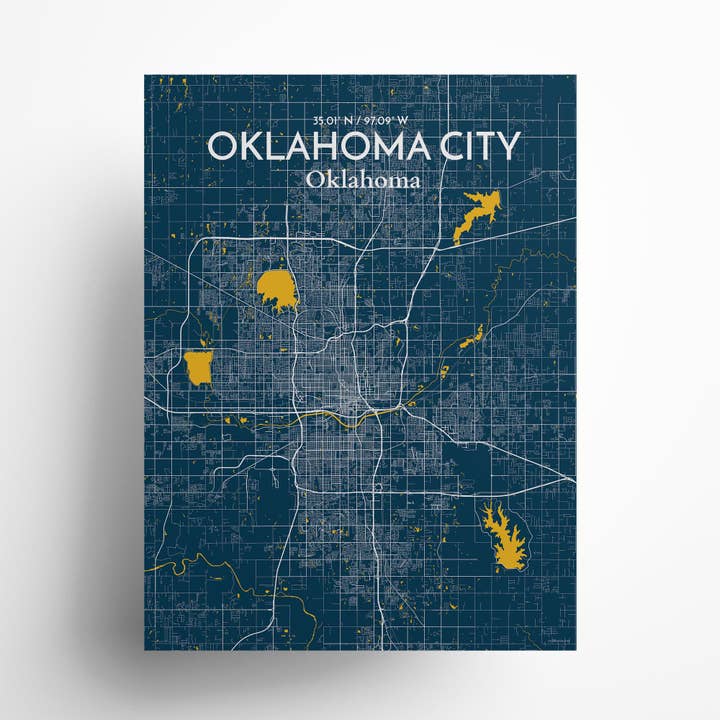 Affiche de la ville d'Oklahoma City pour la vente par OurPoster.com