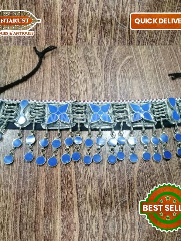 Tribal Choker Necklace With Dangling Tassels, Choker for wholesale by vintarust