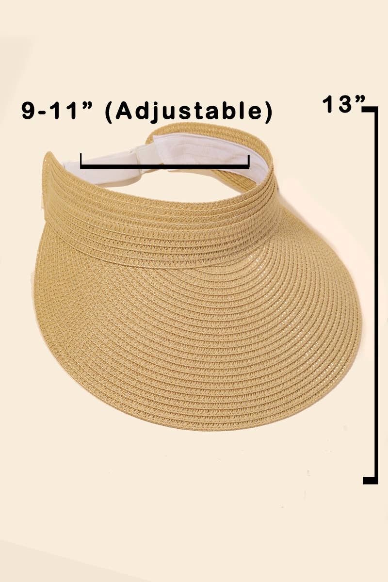Anarchy Street - Wholesale Visor - Women's - Natural Straw Fashion Visor4