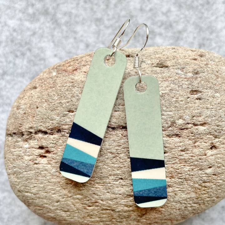 Long Strata Earrings (Sea Foam) for wholesale by Jenni Douglas Designs