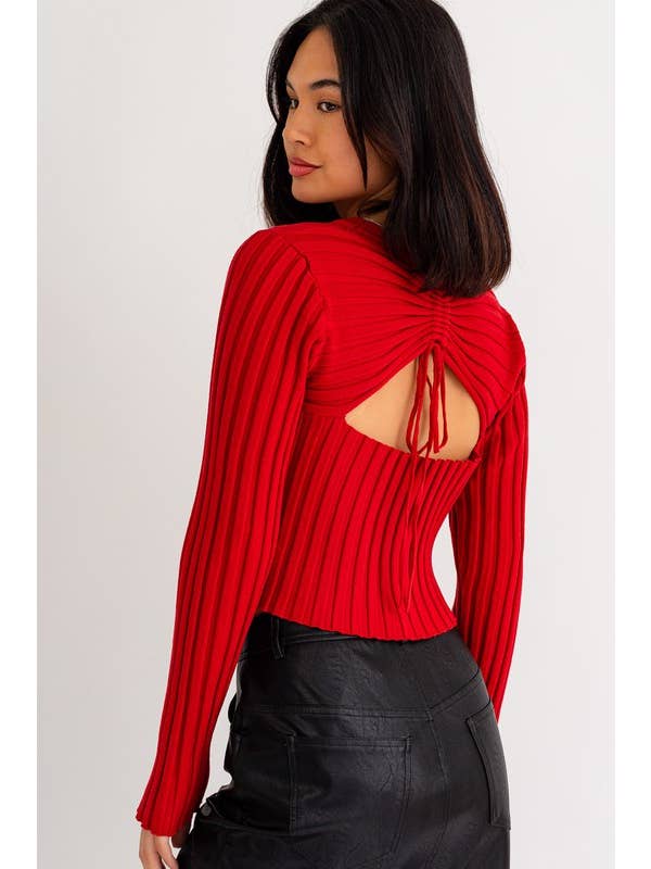 LE LIS - Wholesale Blouse - Women's - BACK SHIRRING LONG SLEEVE TOP17