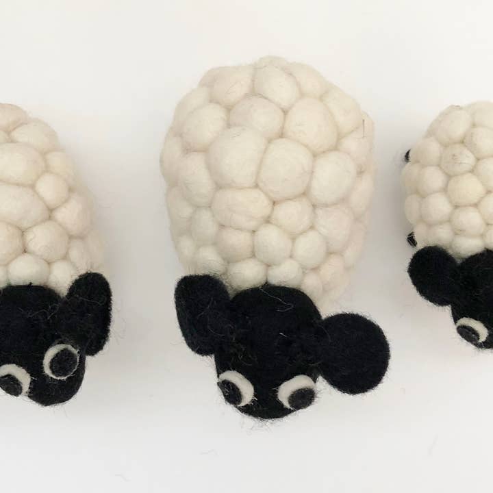 HimalDesign – wholesale Ornament set – FELT BALL SHEEP, CHRISTMAS FELT ORNAMENTS, FELT HOME DECOR