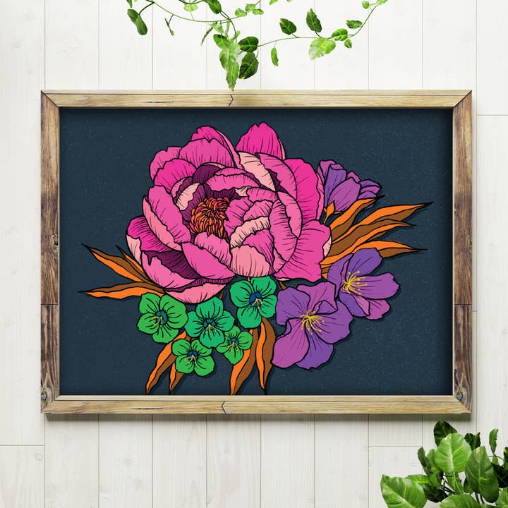 Peony - Impression artistique 8 x 10 pour la vente par Billie Claire Illustration (Handmade)