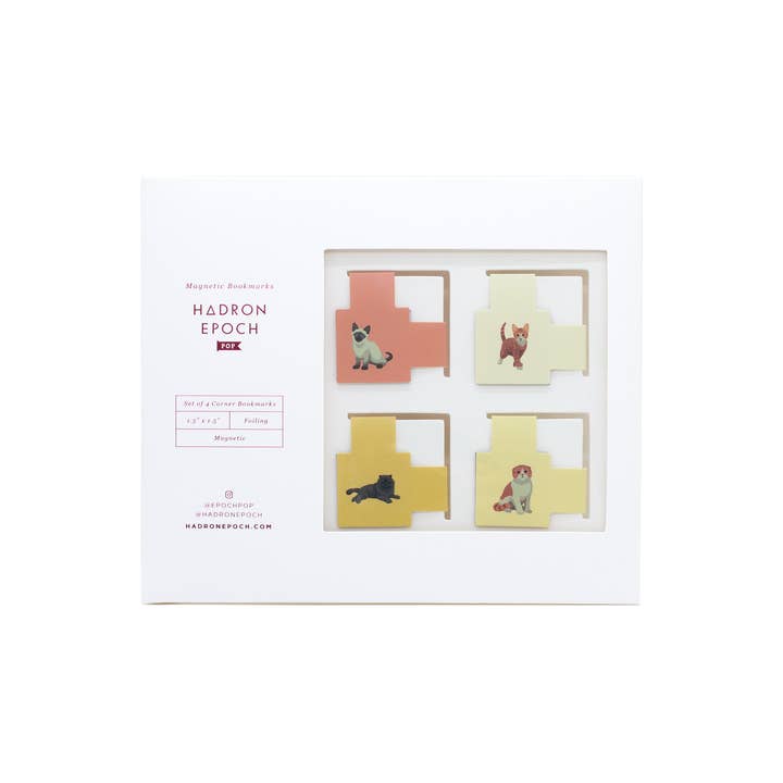 Meow Meow Magnetic Bookmark for wholesale by Hadron Epoch Design Studio