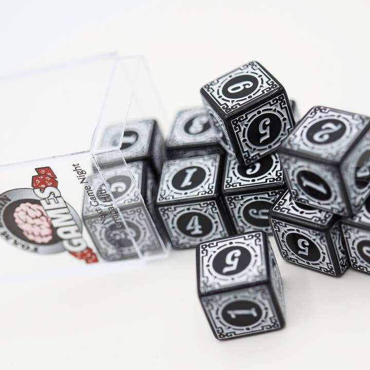 Foam Brain Games - Wholesale Dice - 12 piece D6s - Magic Burst White1