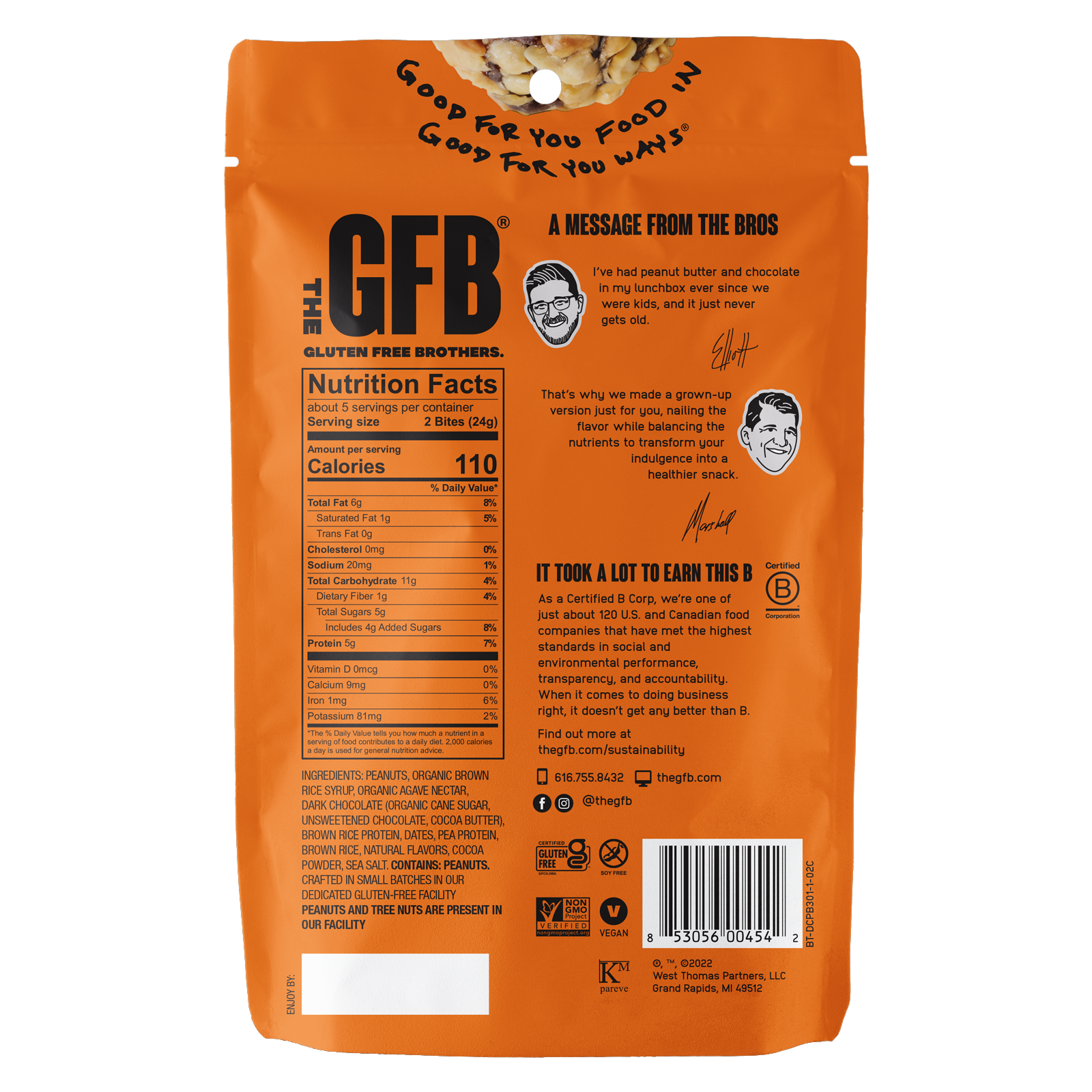 The GFB – wholesale Snacksbar – GFB: Mörk choklad Jordnötssmör Protein Bites7