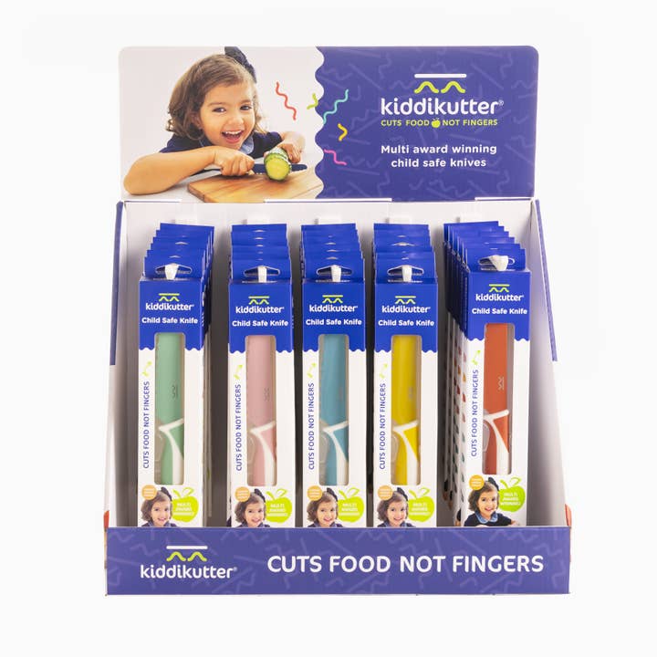 KiddiKutter Counter Display Unit for wholesale by KiddiKutter child safe knife