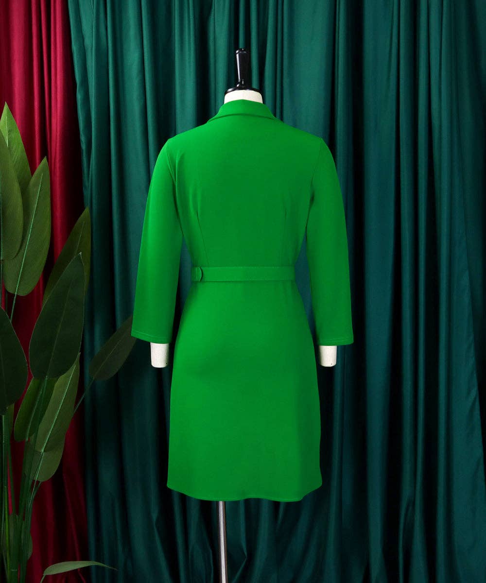 Aria Romance - Wholesale Dress - Women's - Pleated Patchwork Blazer Dress3