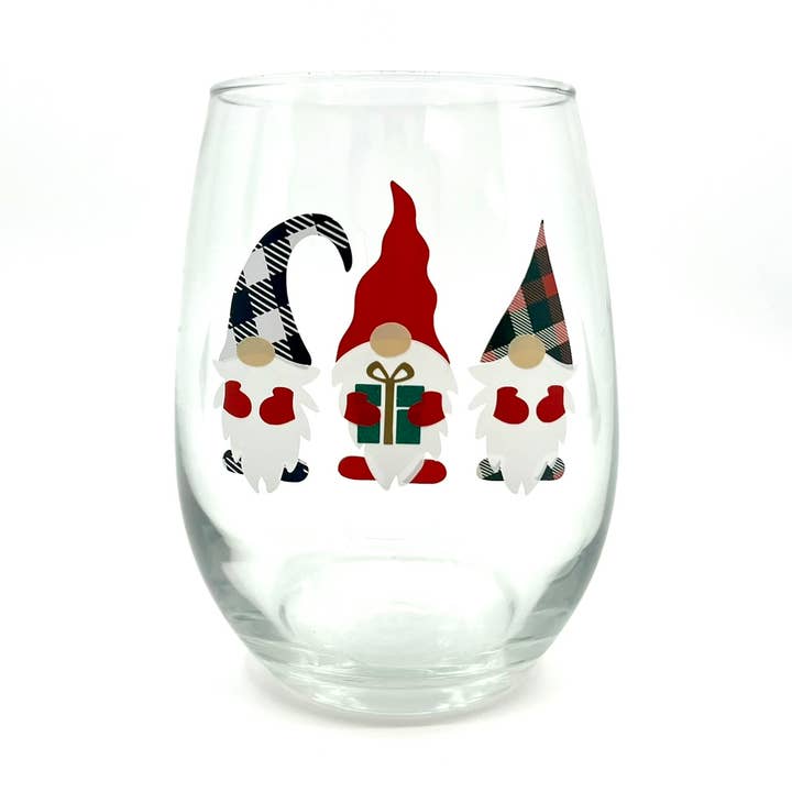 Christmas Gnome Wine Glass for wholesale by Kelli's Creations