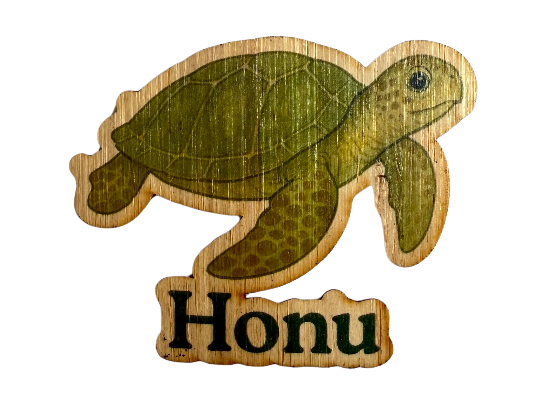 Bamboo Wood Stickers - Wholesale Sticker - Green Honu0