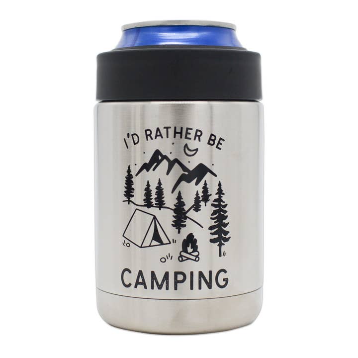 Rather Be Camping - 12oz Can Cooler for wholesale by Magic Pine Outfitters