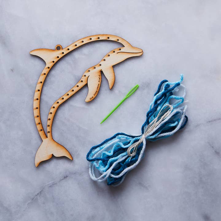 The Happiness Field - Wholesale DIY Craft Kit - Weaving Craft Kit - Dolphin Shape Loom