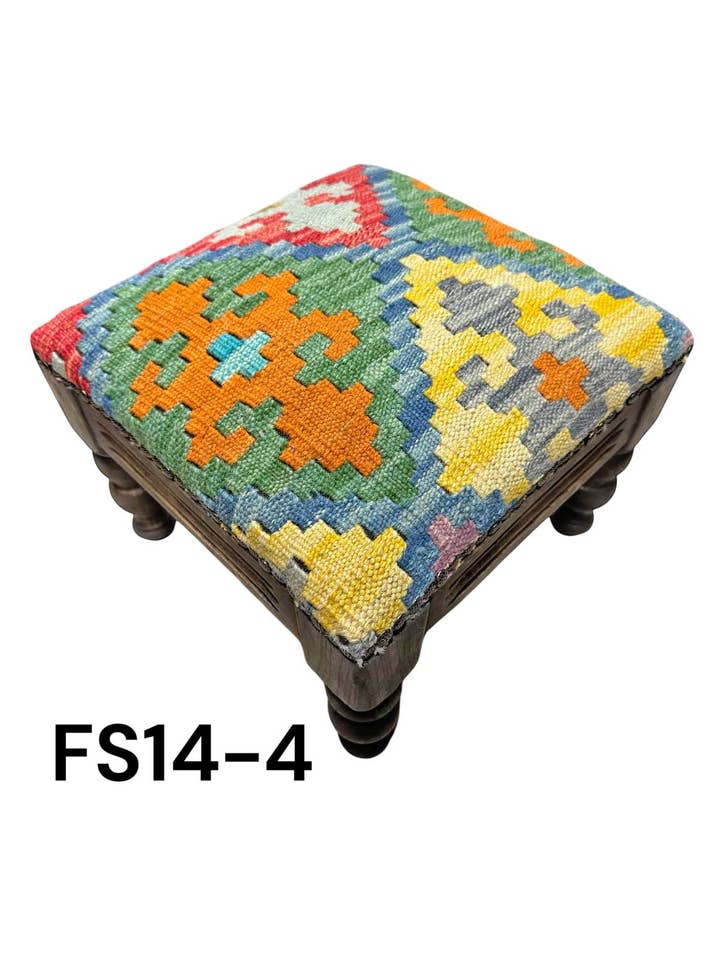 Kilim Footstool for wholesale by Natto USA