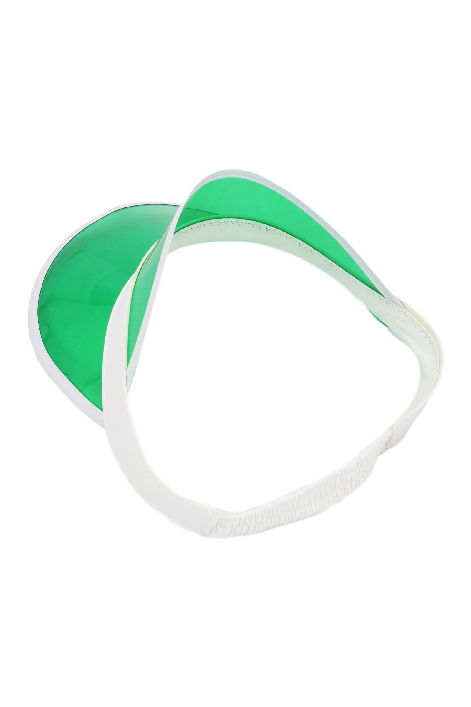 Cap Zone – Engroshandel Visir - Dame – Vibrant Translucent Plast Hvid PVC Kant Elastisk Skærm5