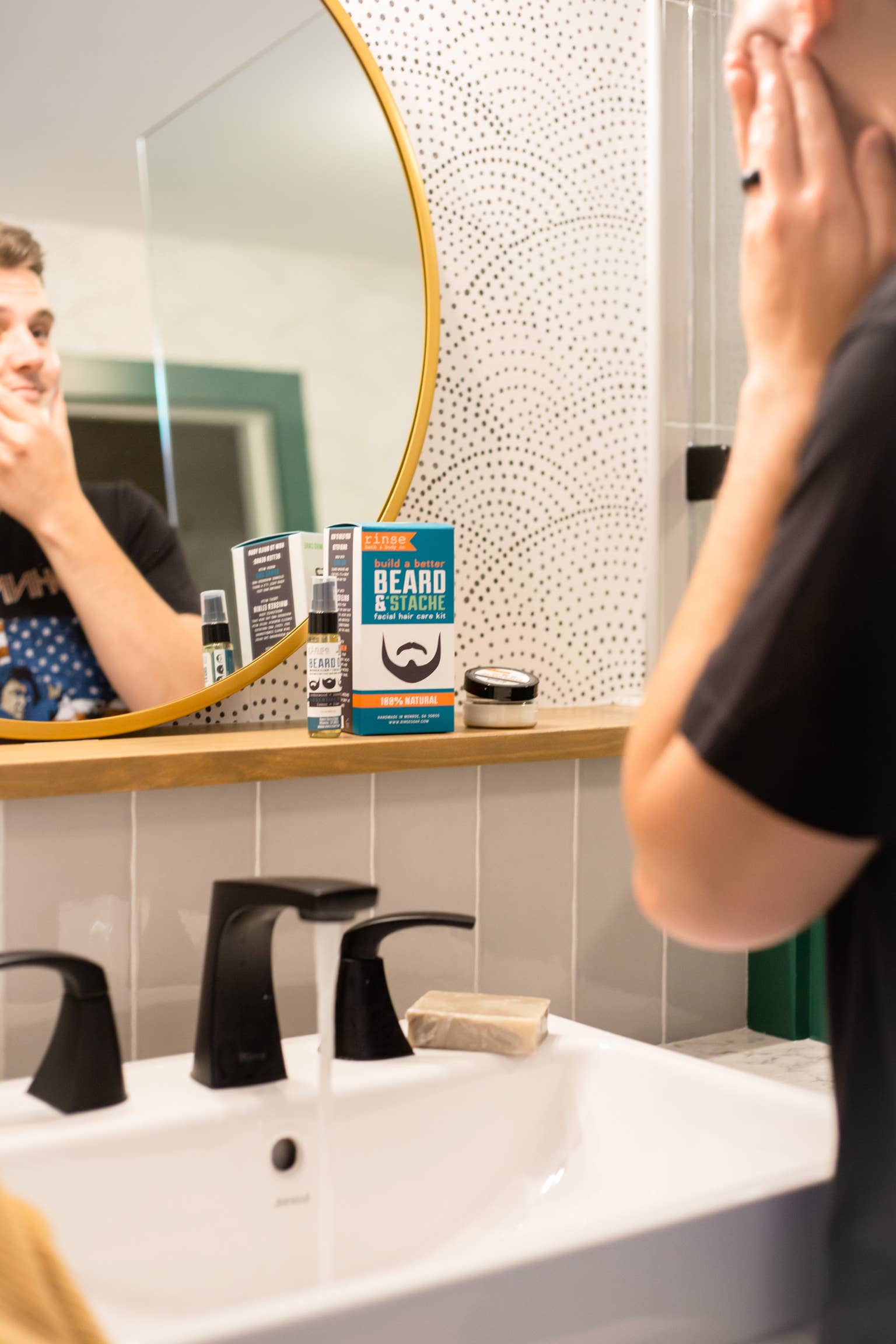 Rinse Bath Body Inc - Wholesale Beard Styling Product - Beard & Stache Kit | Men's Gift Set3