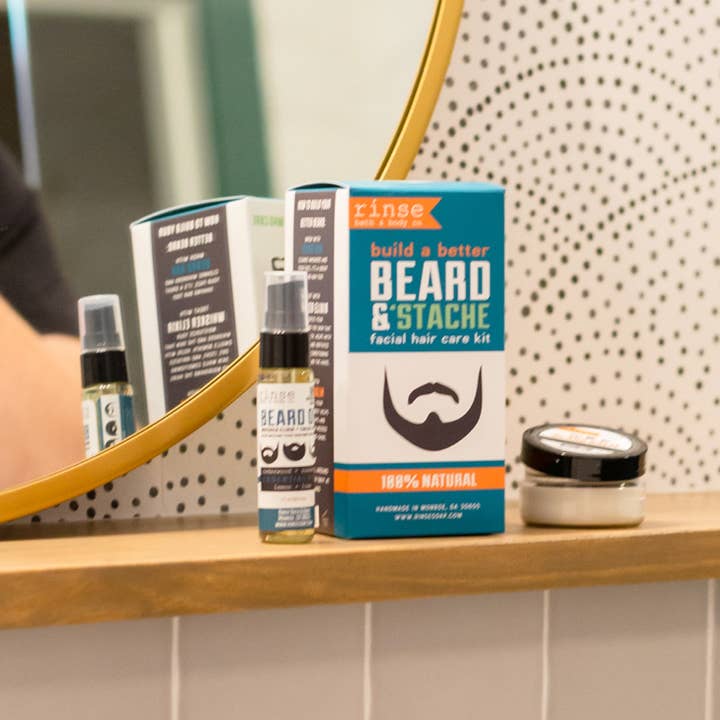 Kit de Barba y Bigote | Aceite + Bálsamo + Jabón | Regalo para Hombres para venta al por mayor de Rinse Bath Body Inc