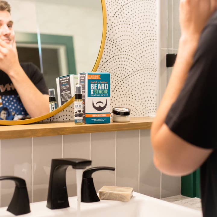 Rinse Bath Body Inc - Wholesale Beard Styling Product - Beard & Stache Kit | Men's Gift Set3