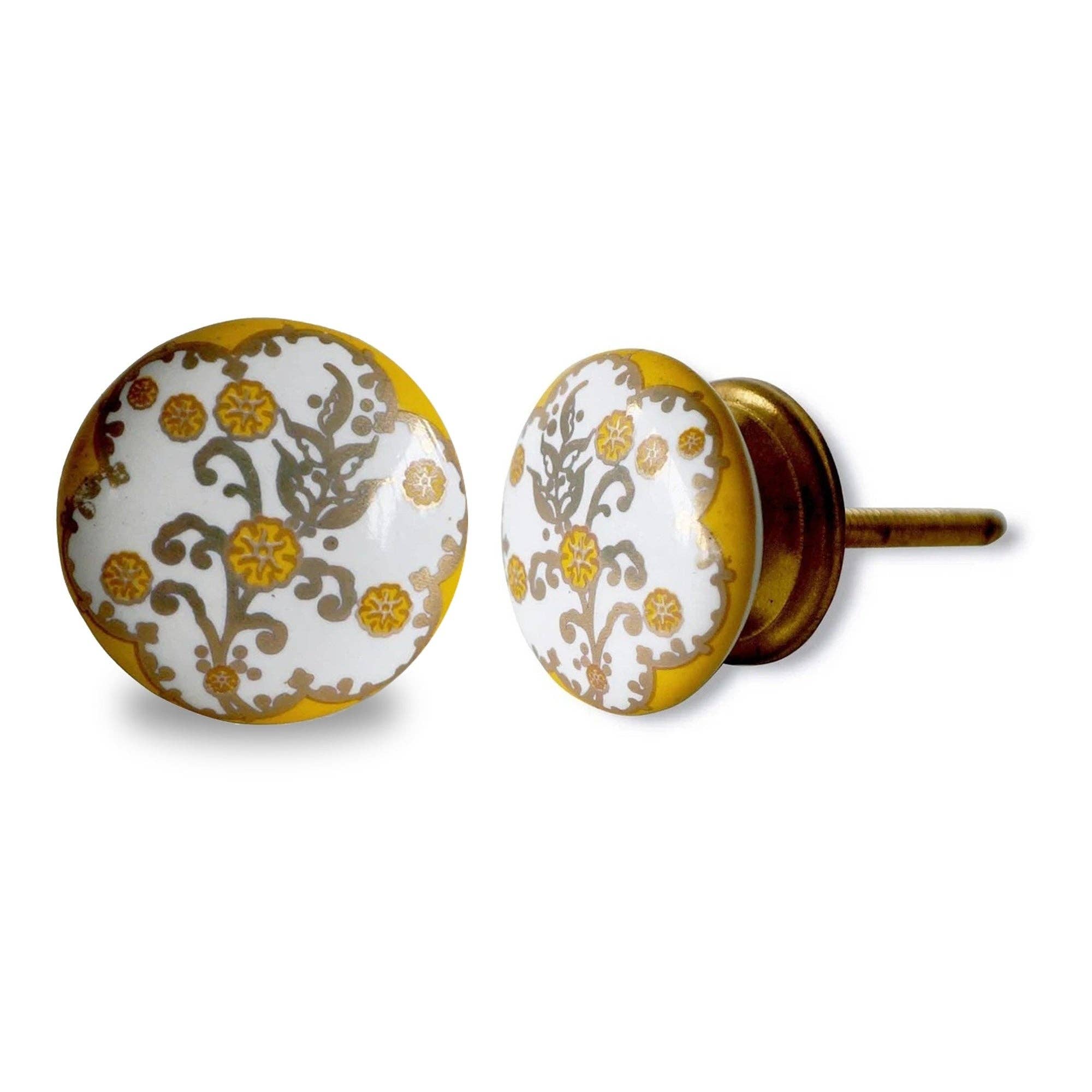 NACH - Wholesale Knob/Pull - Floral Design Ceramic Knob0