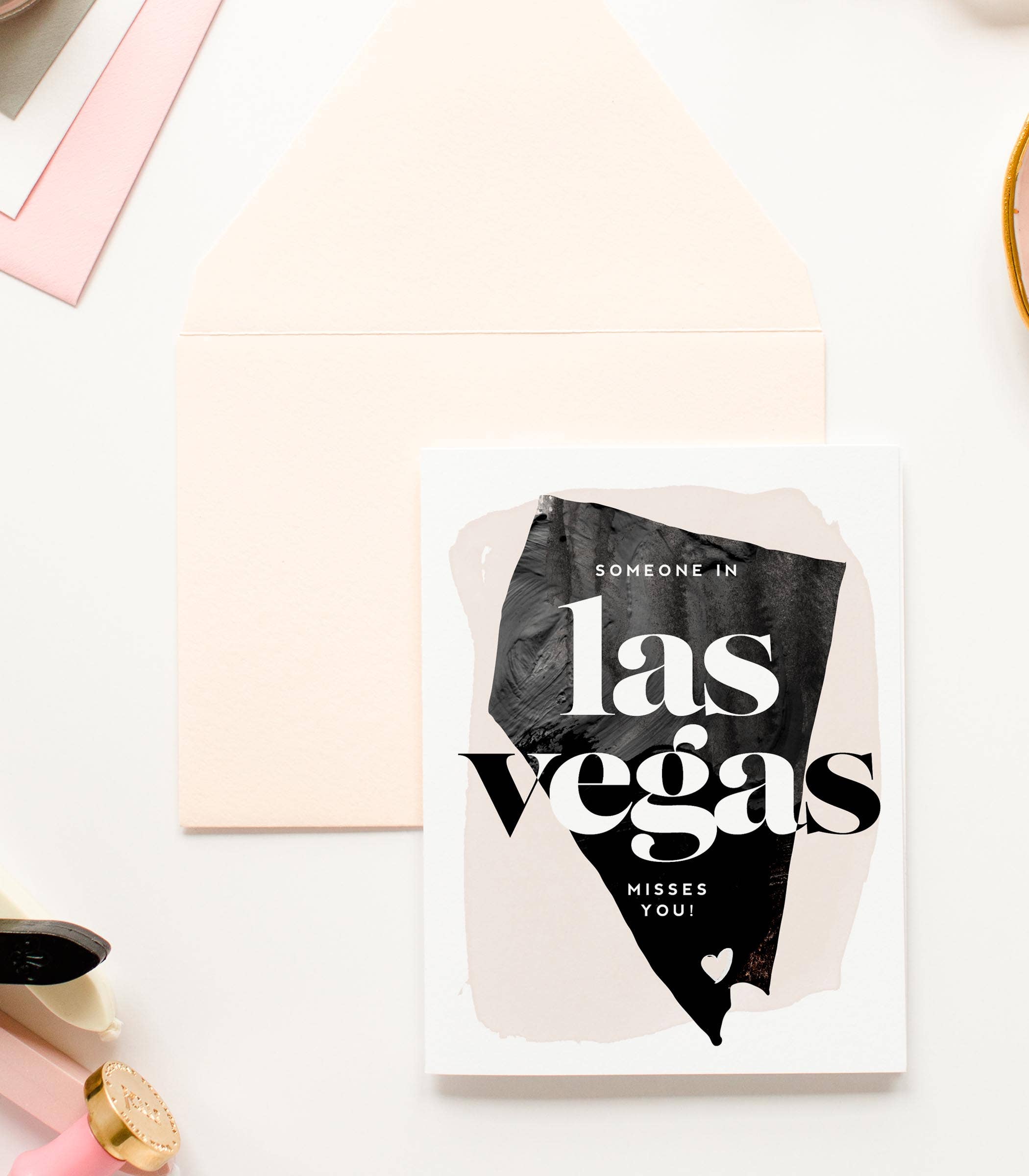Kitty Meow Boutique - Wholesale Love Card - Someone In Las Vegas Misses You - Love Greeting Card1