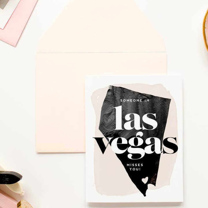 Kitty Meow Boutique - Wholesale Love Card - Someone In Las Vegas Misses You - Love Greeting Card1