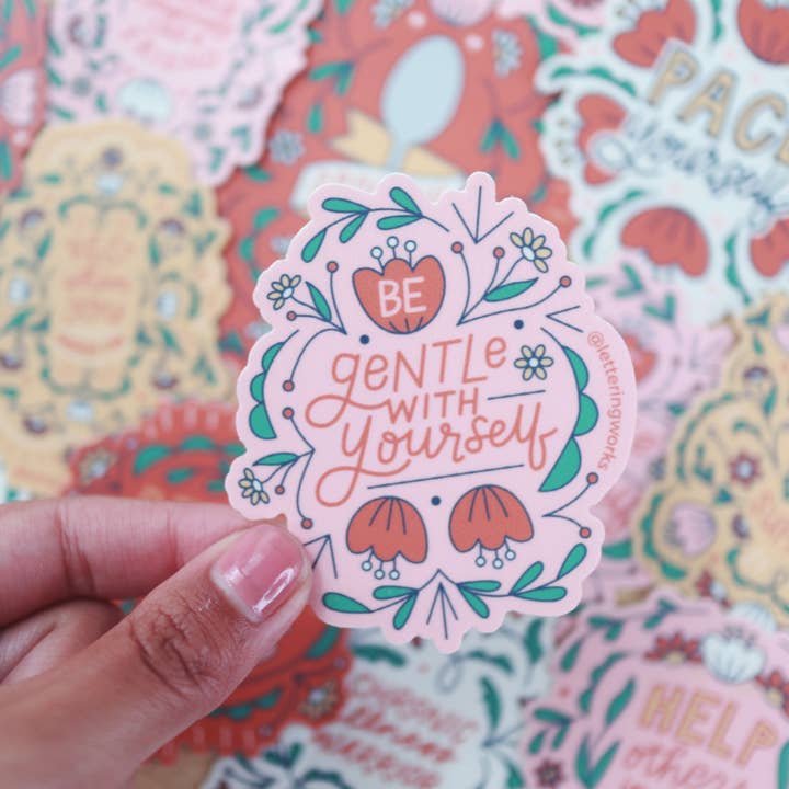 Lettering Works - Wholesale Sticker - Be Gentle with Yourself Sticker1