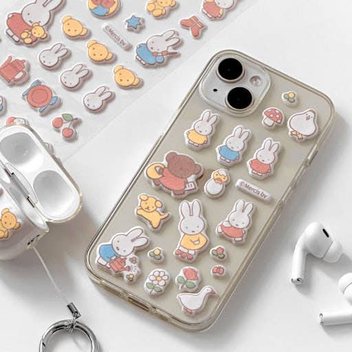 K-Wonderland - Wholesale Sticker - Miffy Puffy Cushion Deco Stickers - Random8