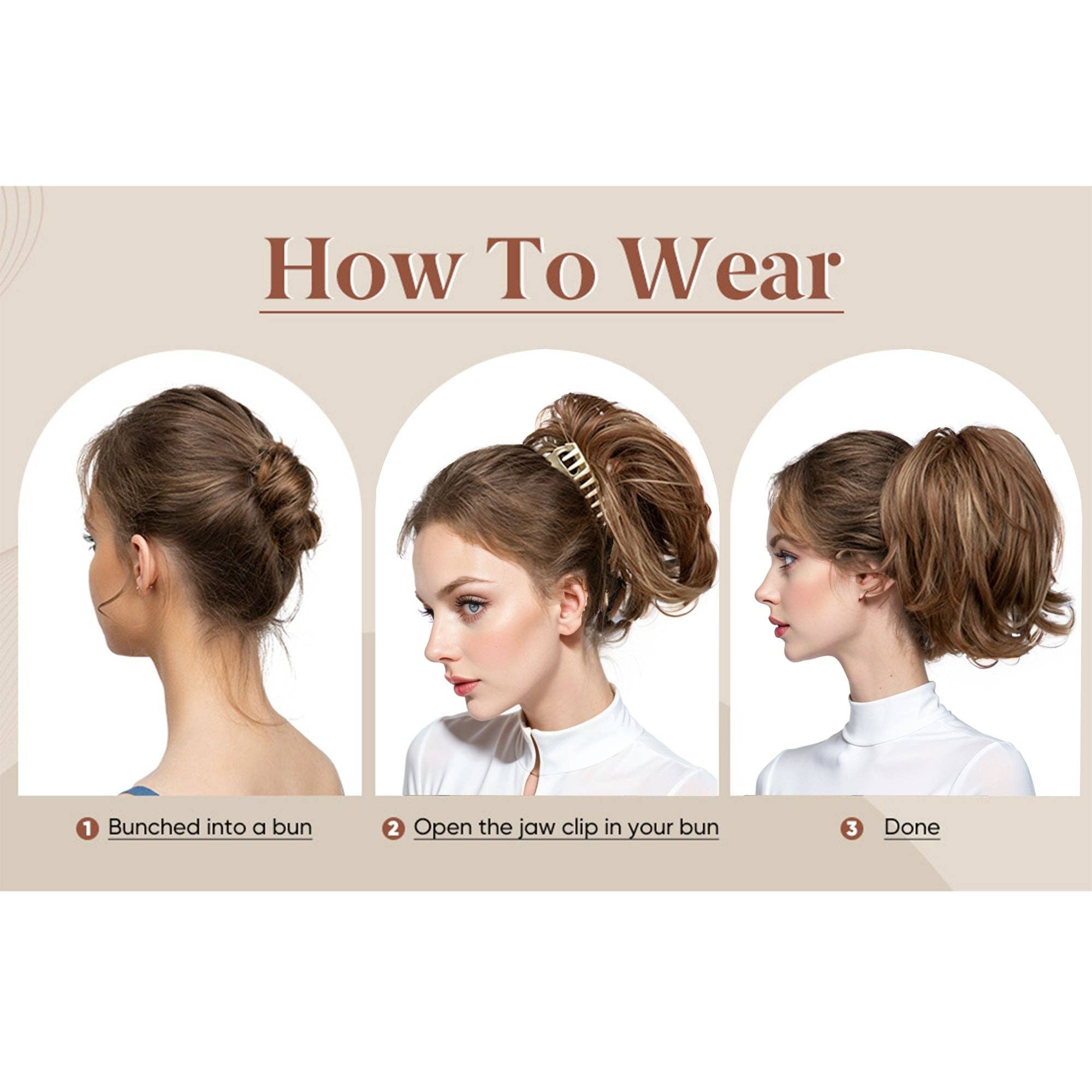 AK Brand - Wholesale Hair Extensions - Short Tousled Ponytail Hairpiece with Claw Clip2