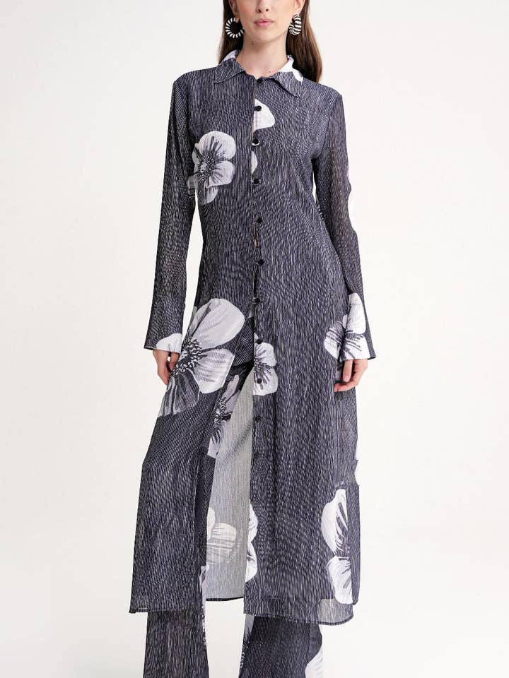 Black Floral Crinkle Set for wholesale by Store WF