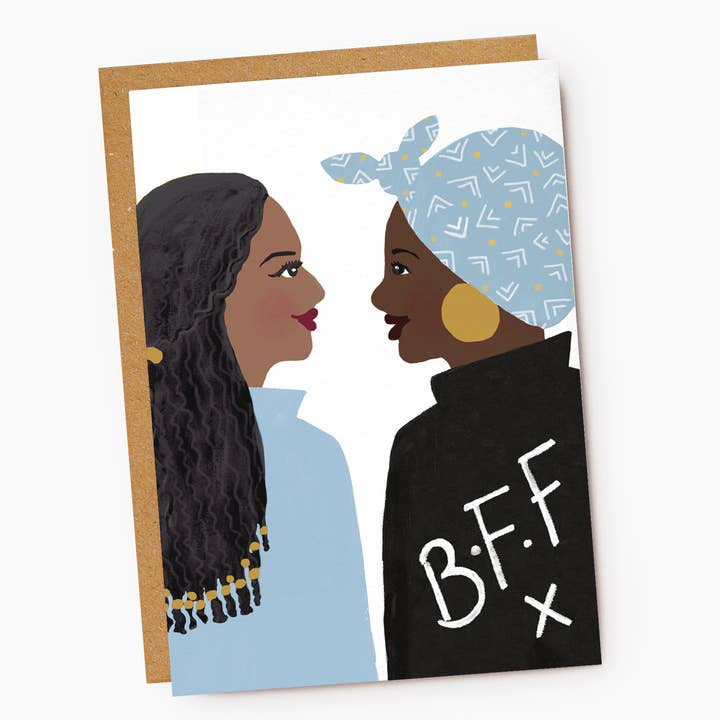 Jade Fisher - Venta al por mayor Tarjetas de amistad - Tarjeta de amistad negra BFF