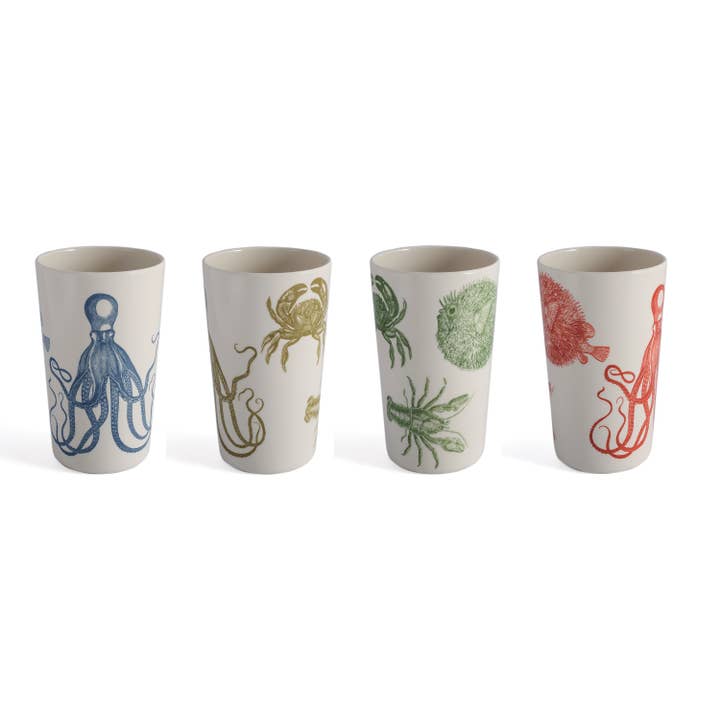 THOMASPAUL Sea Life melaminkrus, sæt med fire for engroshandel hos THOMASPAUL
