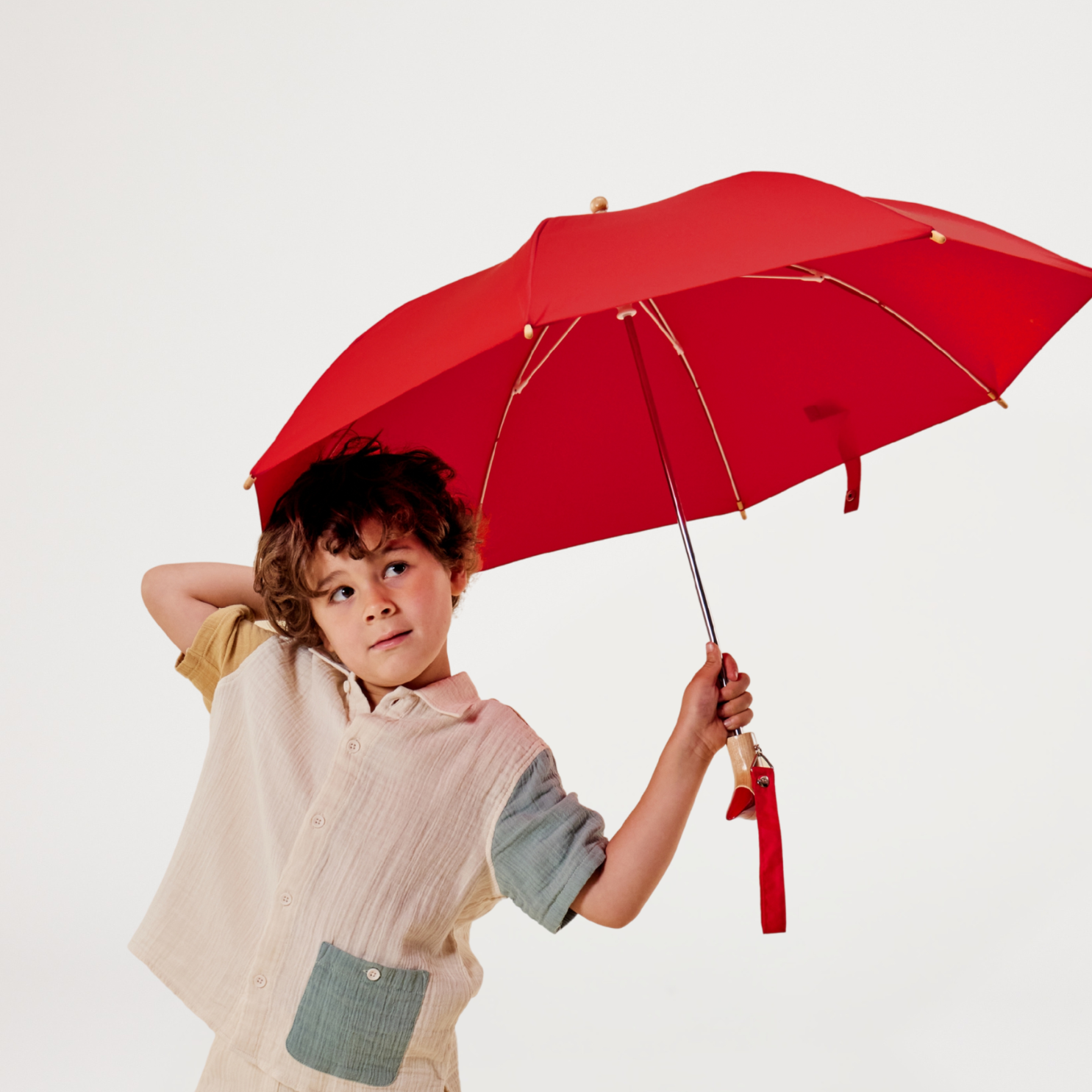 Original Duckhead USA - Wholesale Umbrella - Kids - Red Kids Eco-Friendly Duckling Wood Umbrella8