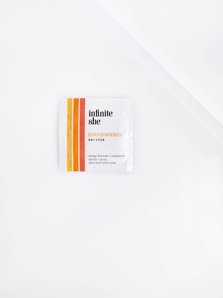 EMPOWERED ULTRA LUSH HAND CREAM FOIL PACKET for wholesale by INFINITE SHE