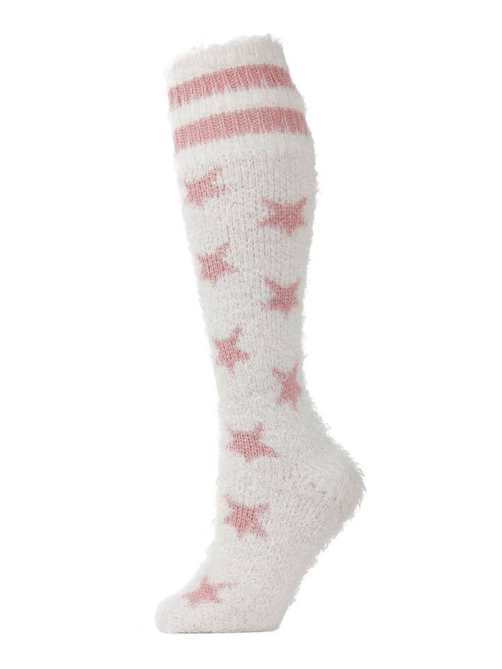Infinity Classics International Inc. - Wholesale Socks - Women's - MeMoi Stars and Stripes Fuzzy Knee High Socks