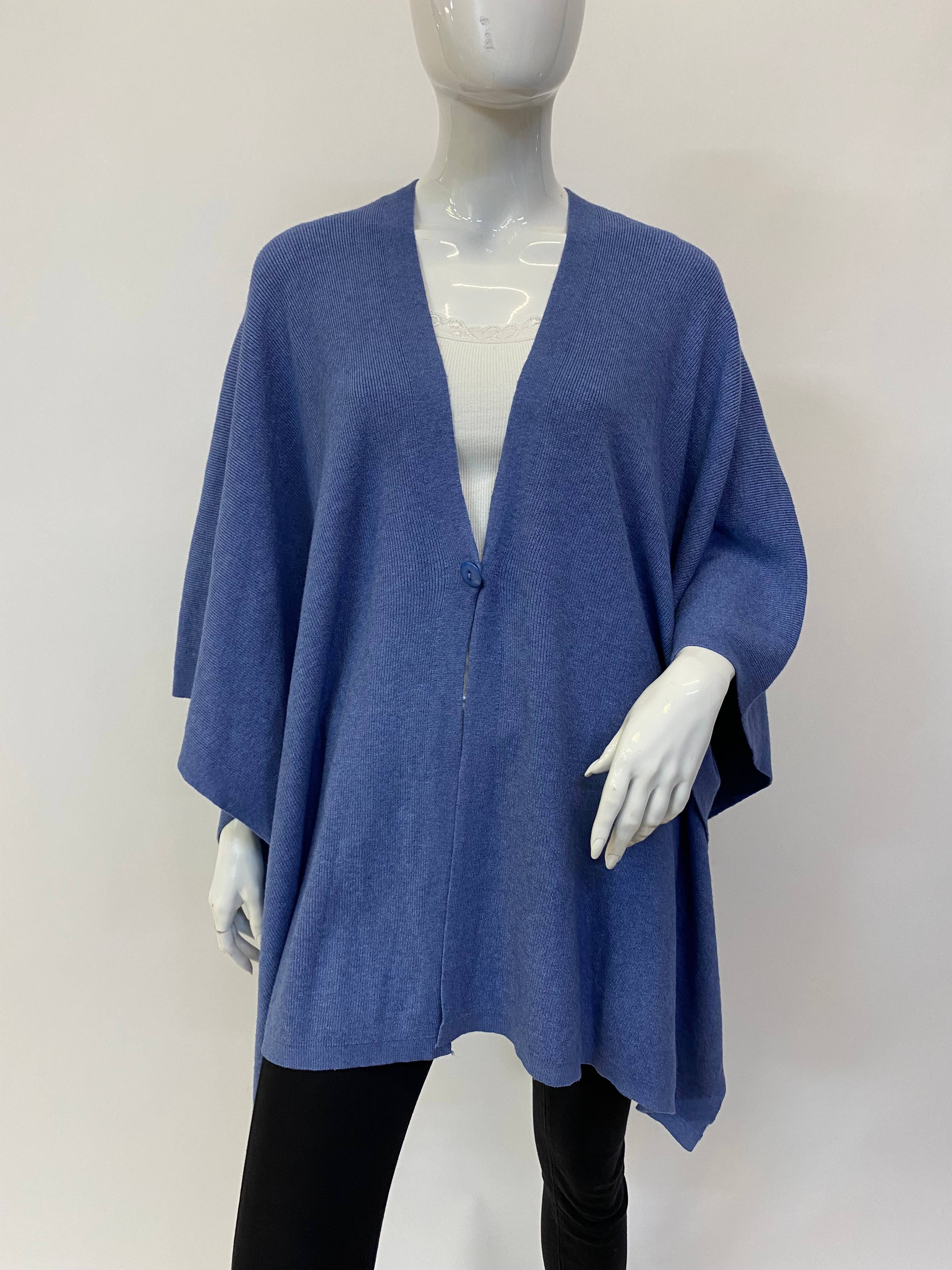 ORNELLA PARIS - Wholesale Poncho - Women's - Ponchos with one button LEL-G8757

14