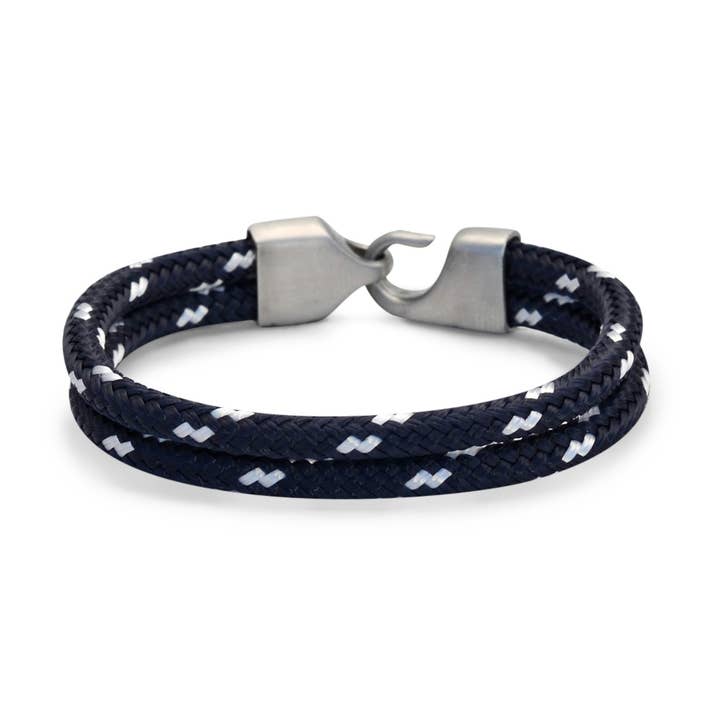 Newport - Pulsera de enganche blanco y azul marino para venta al por mayor de Lemon & Line