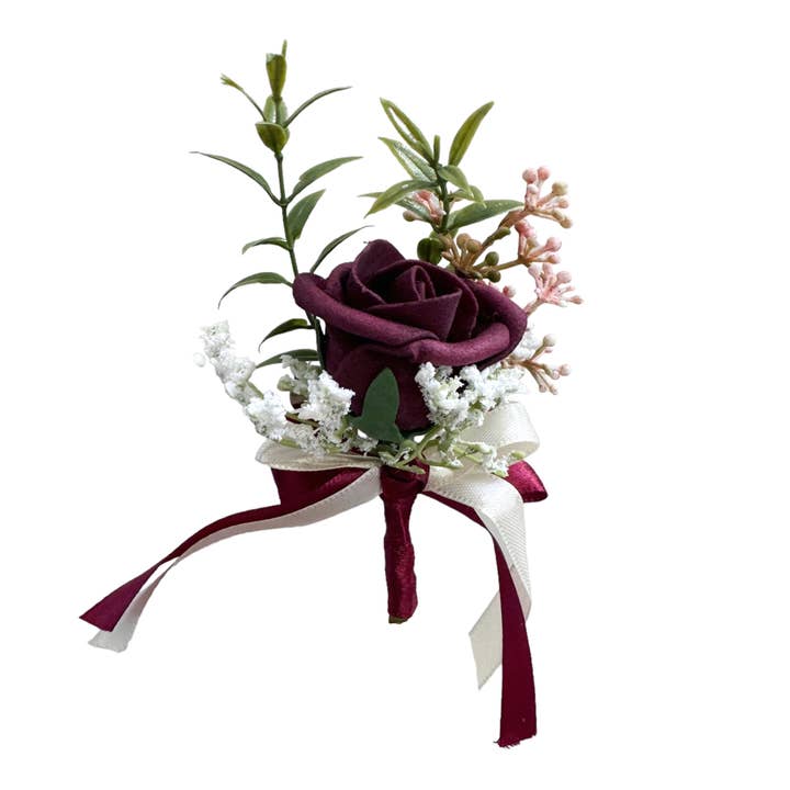 Sun Decorer - Wholesale Kunstbloemen - Elegante polscorsage en corsage met kunstmatige rode roos