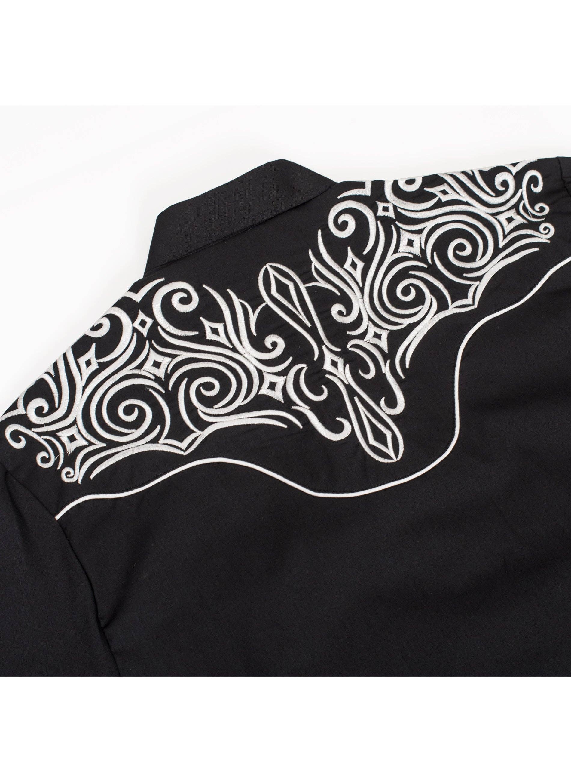 Rodeo Clothing - Vente Chemise à col boutonné – homme - Chemise d'homme western cowboy brodée -PS500L-EC-5493