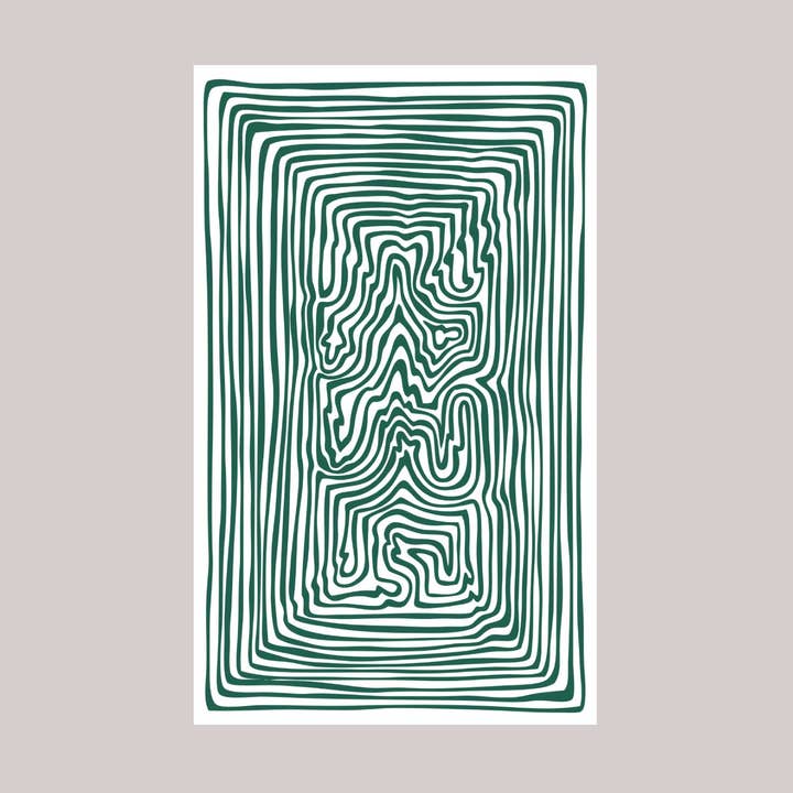 Racing Green - Polkra x Jess Wheeler Wiggle Collection Tablecloth for wholesale by Polkra